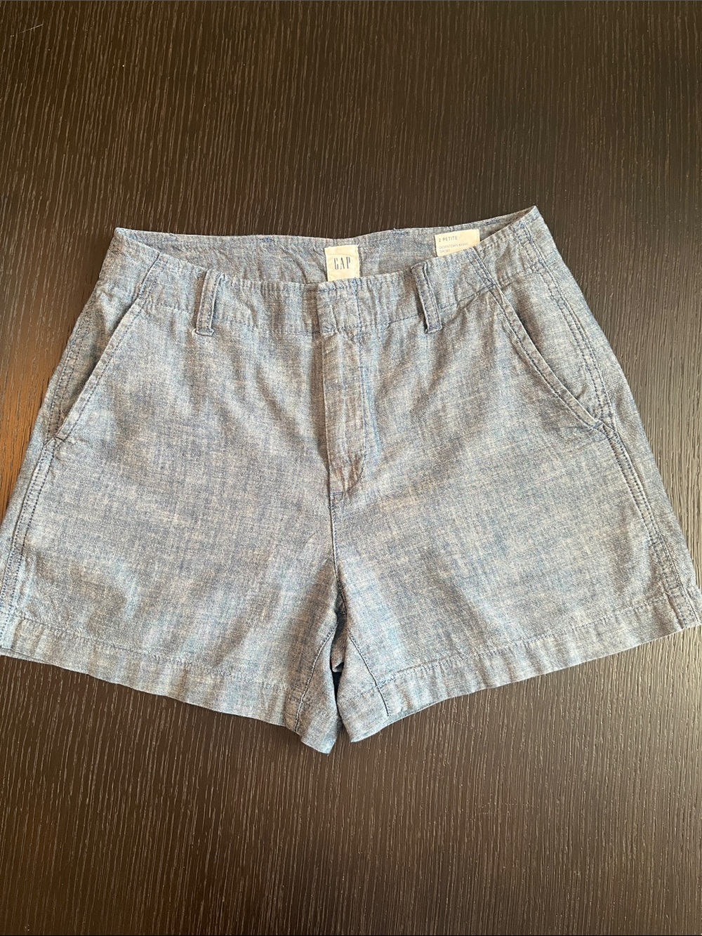 GAP Chambray Light Blue Women's Bermuda Shorts